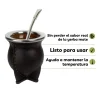 mate de cerámica con bombilla de alpaca Combo 6