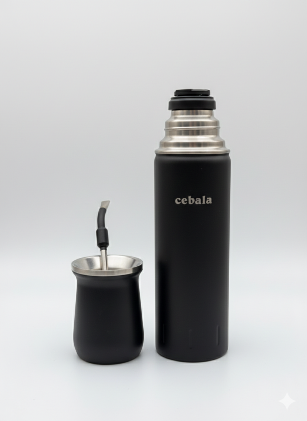 Mate de acero inoxidable Negro